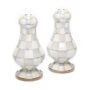 MacKenzie-Childs - Sterling Check Enamel Salt & Pepper