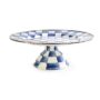 MacKenzie-Childs - Royal Check Enamel Pedestal Platter - Large