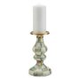 MacKenzie-Childs - Sterling Check Enamel Pillar Candlestick - Medium