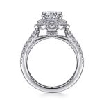 Scalloped Halo Setting in an Engagement Ring