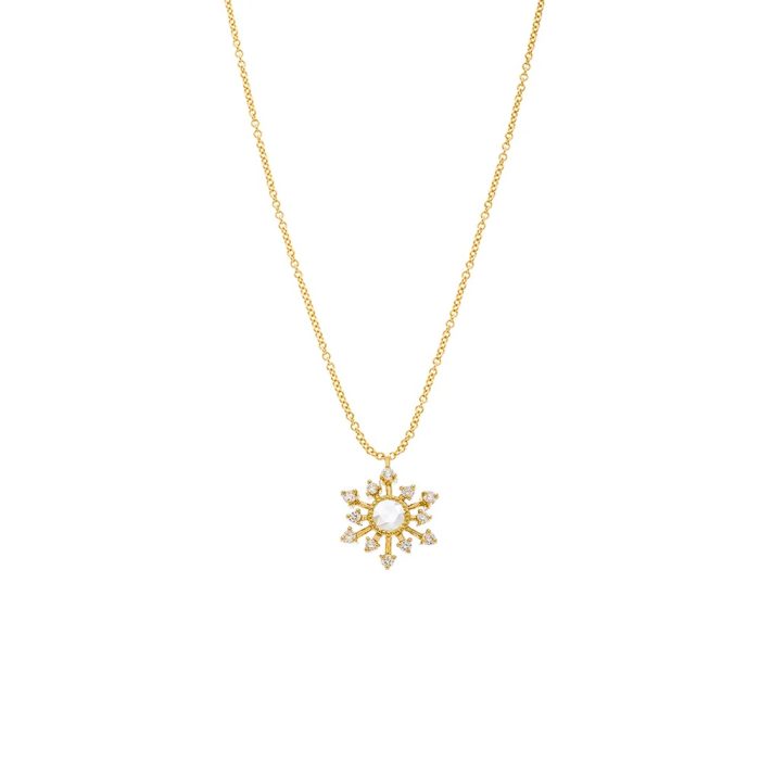 Sethi Couture Leena Collection. 18K Yellow Gold, Diamond Necklace