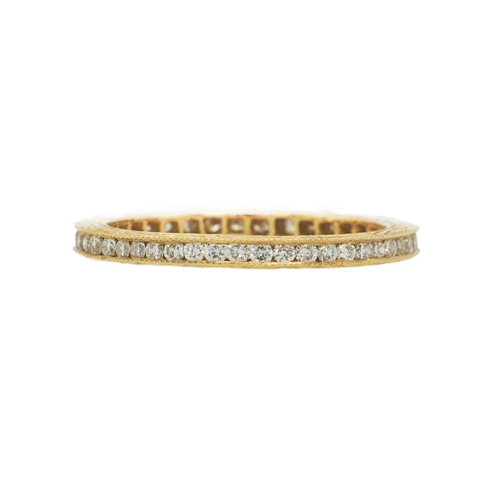 Sethi Couture Stackable Collection. 18K Yellow Gold, Diamond Ring